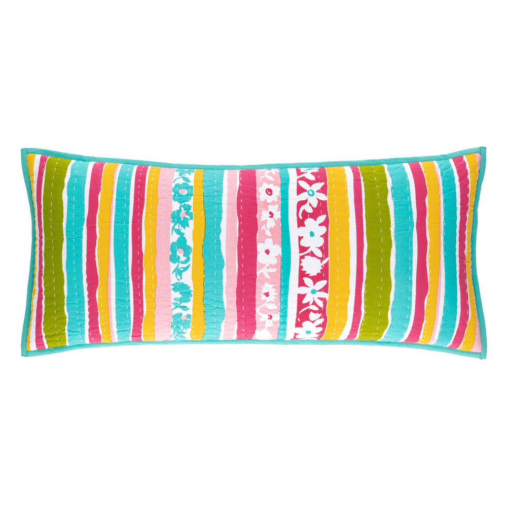 Happy Go Lucky Decorative Pillow Cover | Aqua