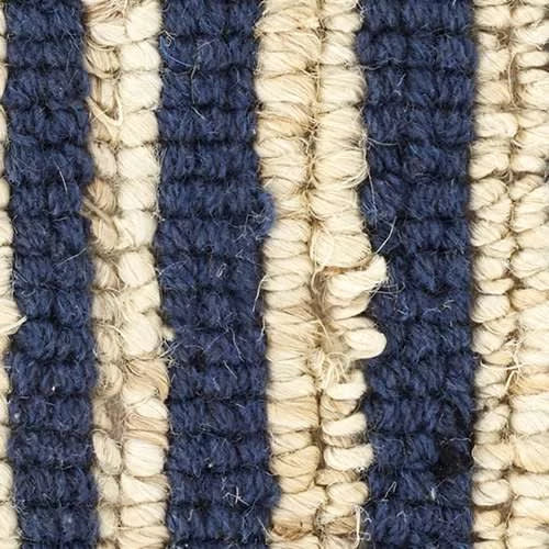 Calder Stripe Handwoven Jute Rug Swatch | Navy