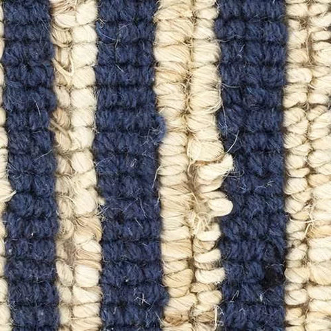 Calder Stripe Handwoven Jute Rug Swatch | Navy