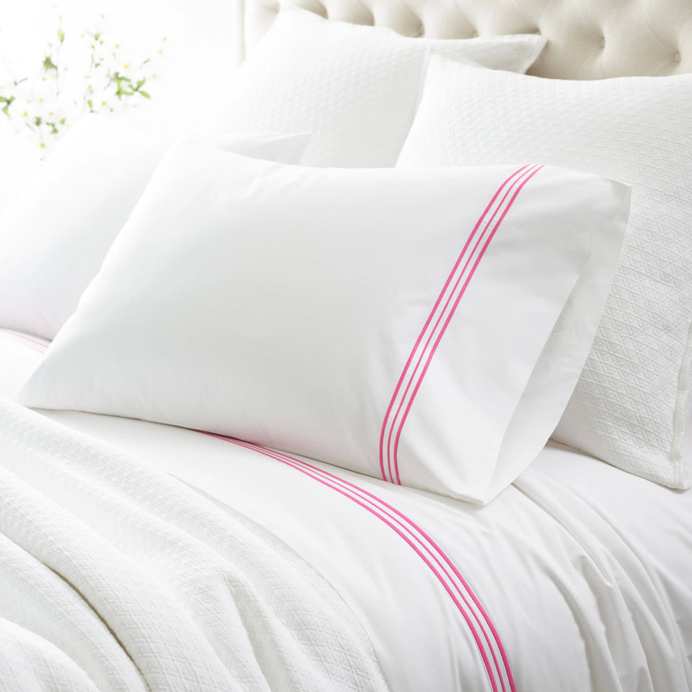 Trio Pillowcases (Pair) | Fuchsia