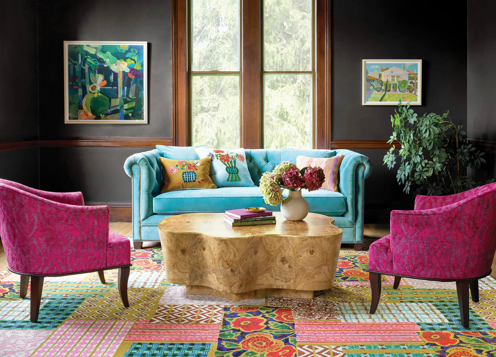 Elm Patchwork Hand Micro Hooked Wool Rug | Multi
