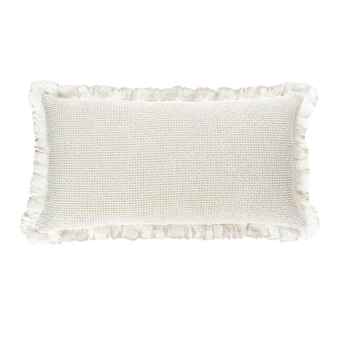 Wruffle Matelasse Decorative Pillow Cover | Ivory