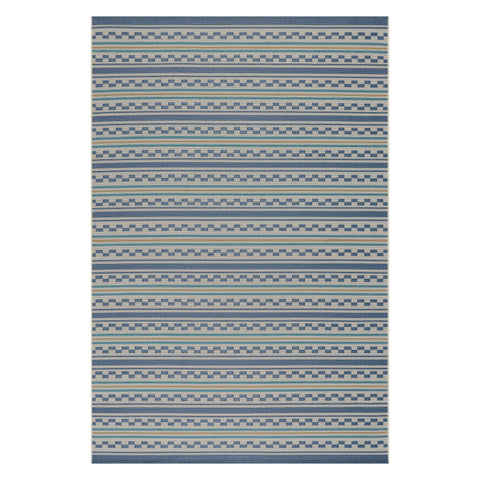 Caldera Modern Checkered Indoor/Outdoor Rug | Blue