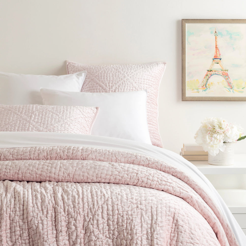 Parisienne Velvet Quilt | Slipper Pink