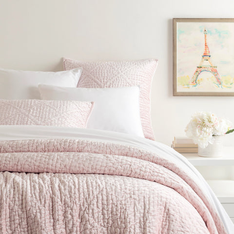 Parisienne Velvet Quilt | Slipper Pink