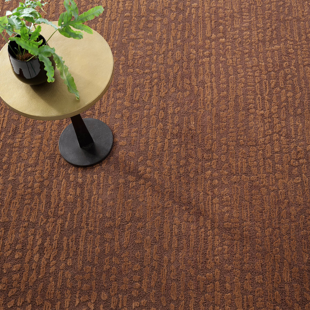 Mina Tufted Wool Custom Rug | Caramel