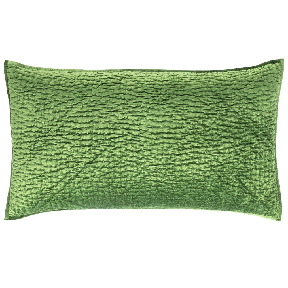 Parisienne Velvet Quilted Sham | Evergreen