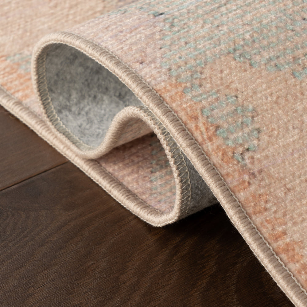 Bize Transitional Abstract Washable Rug | Multicolor