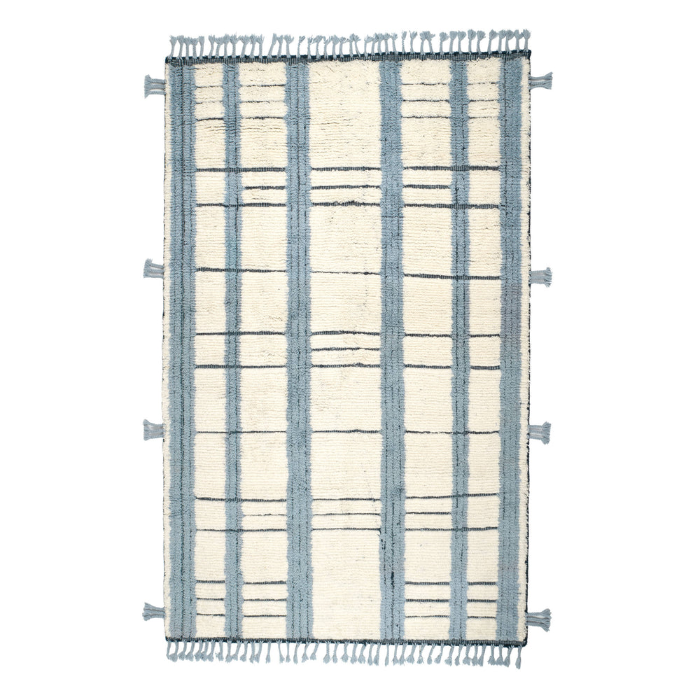 Tory Hand Knotted Wool Rug | Pewter Blue