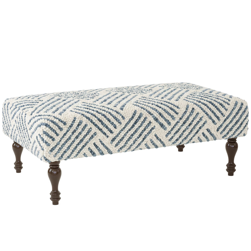 Layers Rug Ottoman | Indigo
