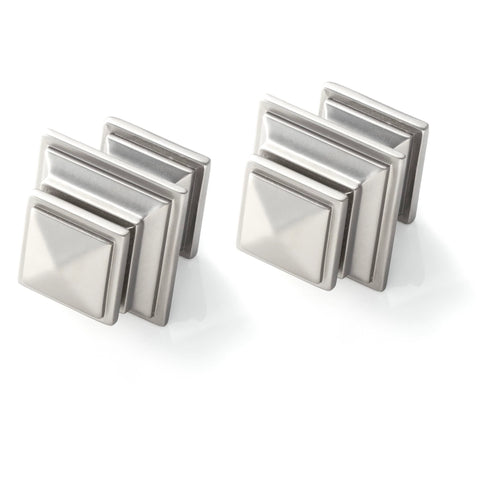 Square Finials | Satin Nickel