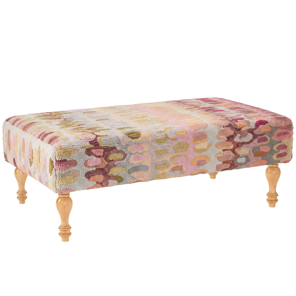 Paint Chip Rug Ottoman | Pastel