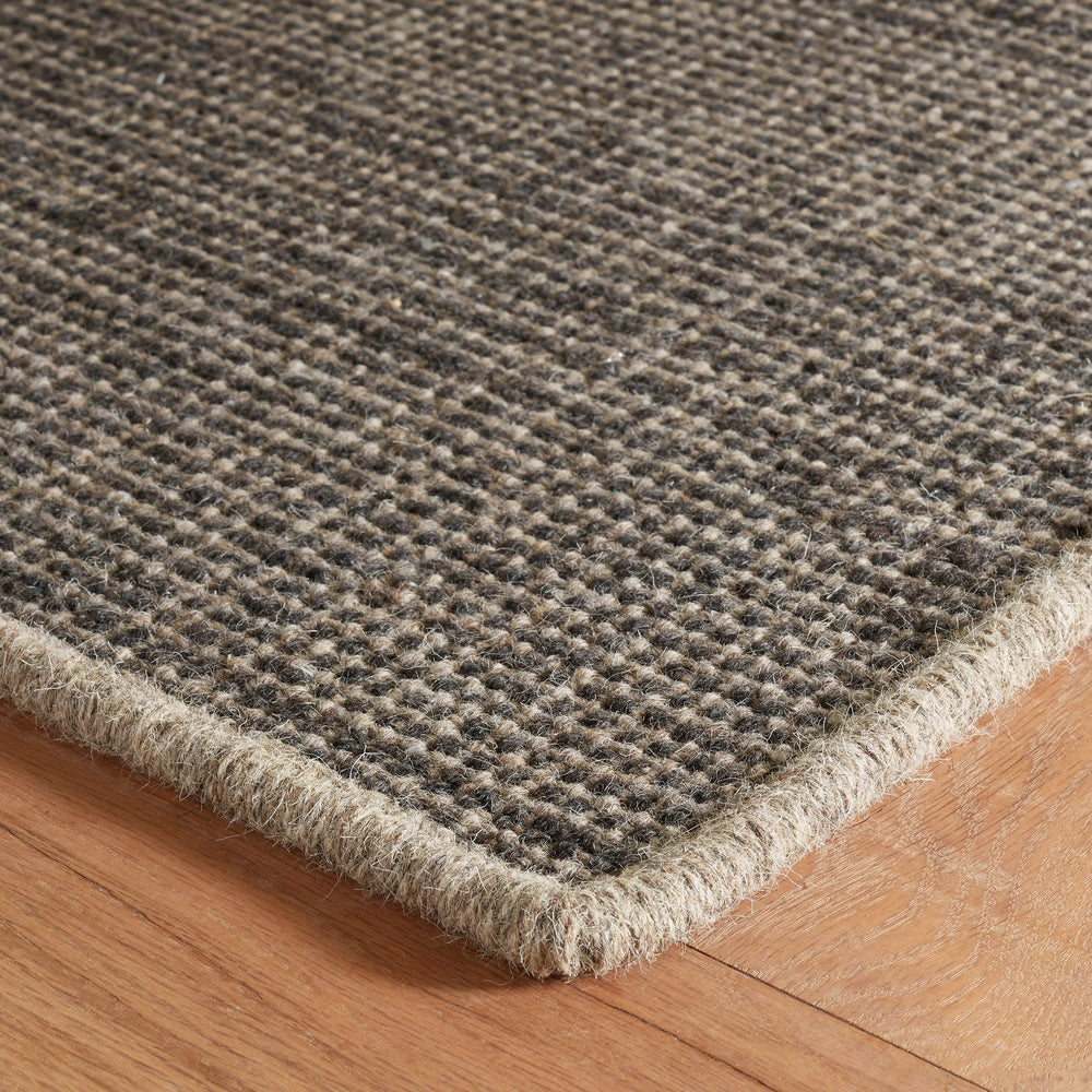 Checkers Woven Wool Custom Rug | Shale