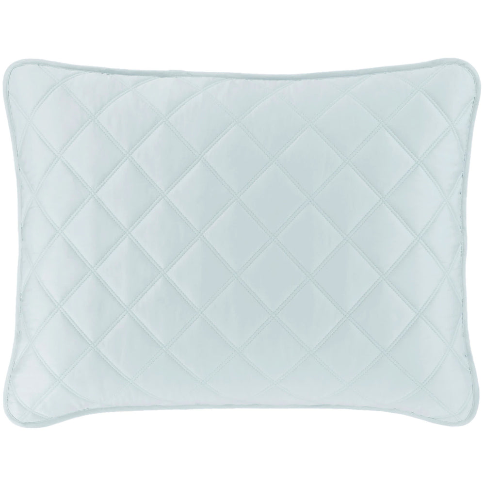 Quilted Silken Solid Sham | Robin's Egg Blue