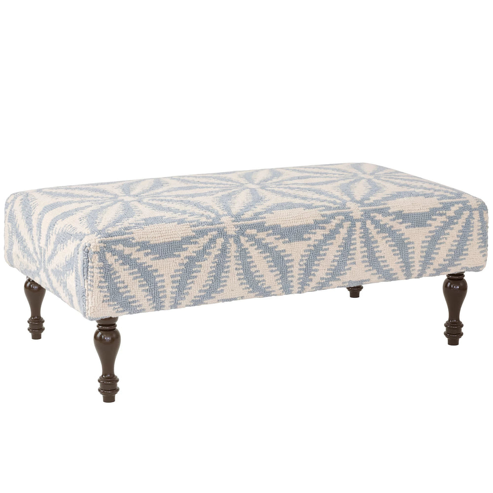 Aster Rug Ottoman | Sky