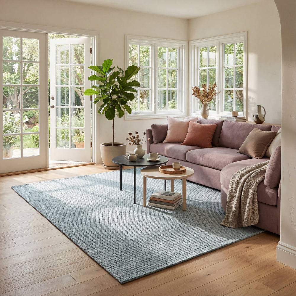 Bridges Rope Rug | Light Blue