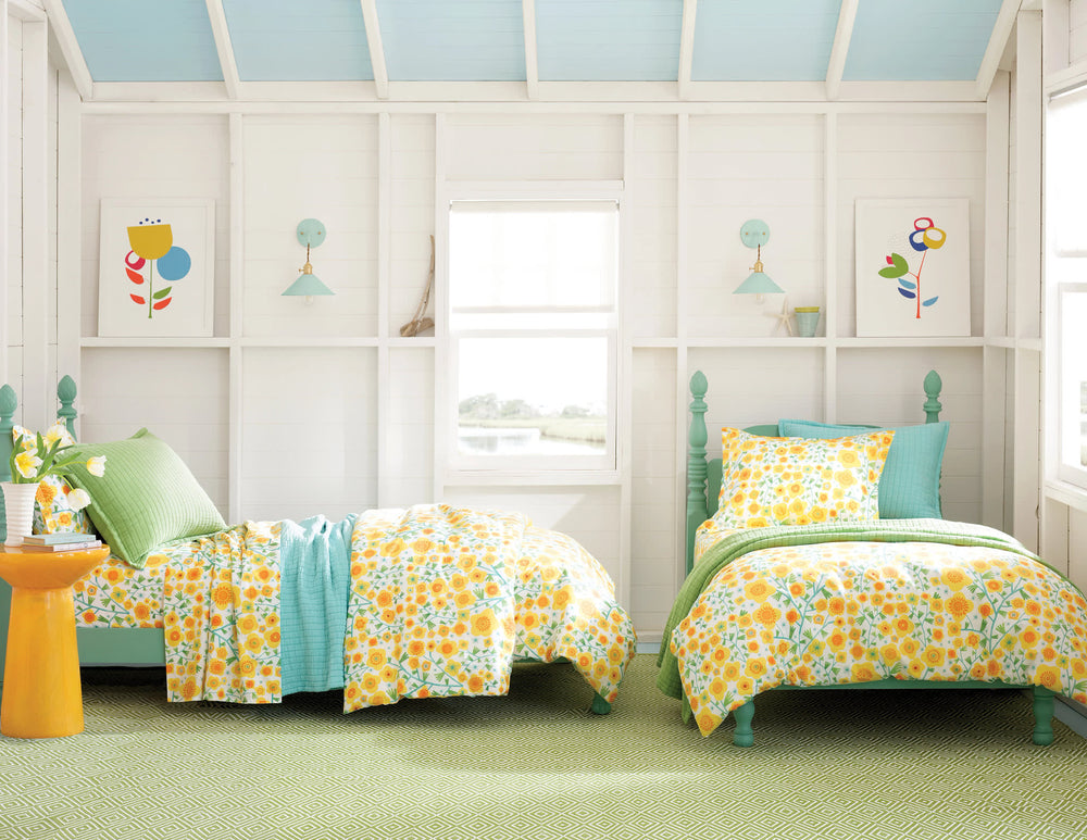 Boyfriend Matelasse Sham | Soft Turquoise