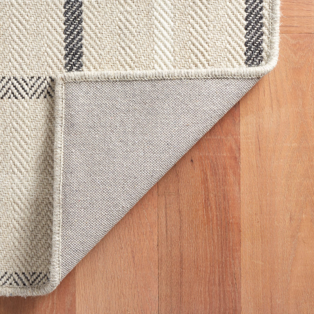 Jackson Woven Wool Custom Rug | Beige/Charcoal