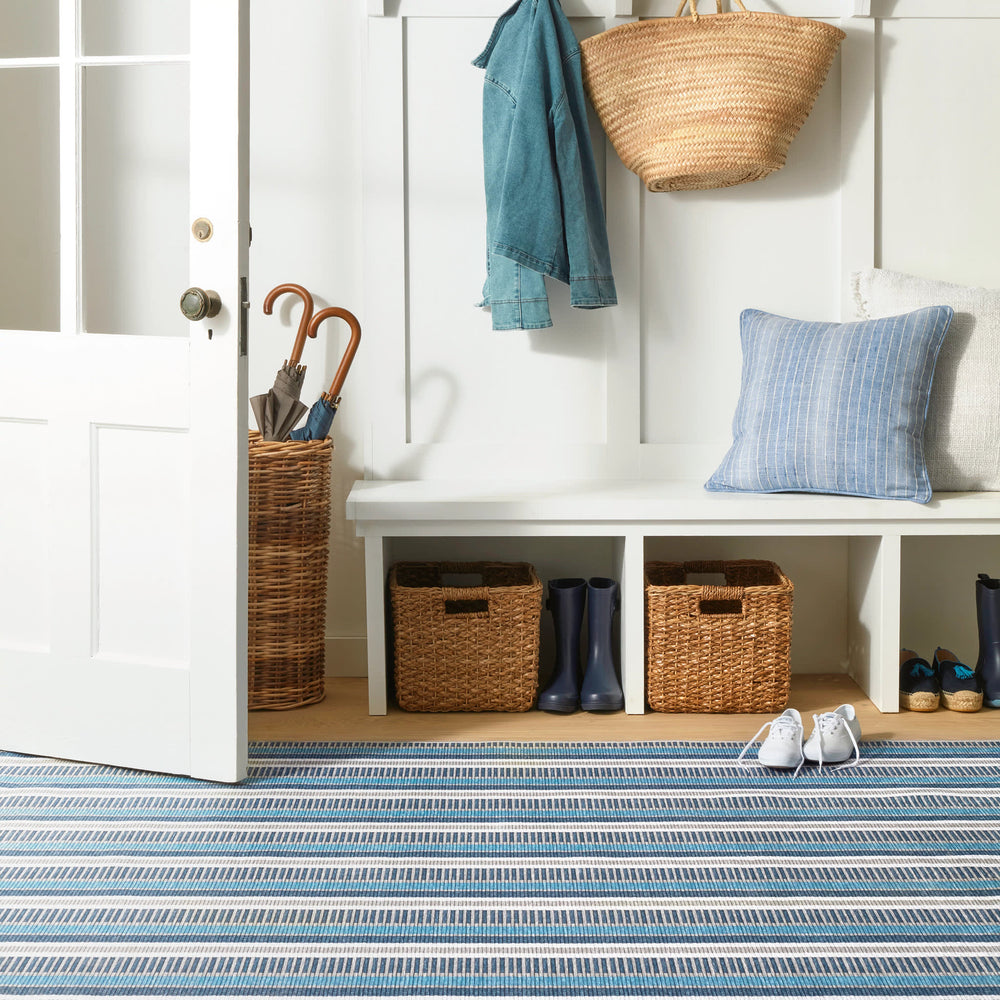 Always Greener Machine Washable Rug | Blue/Grey