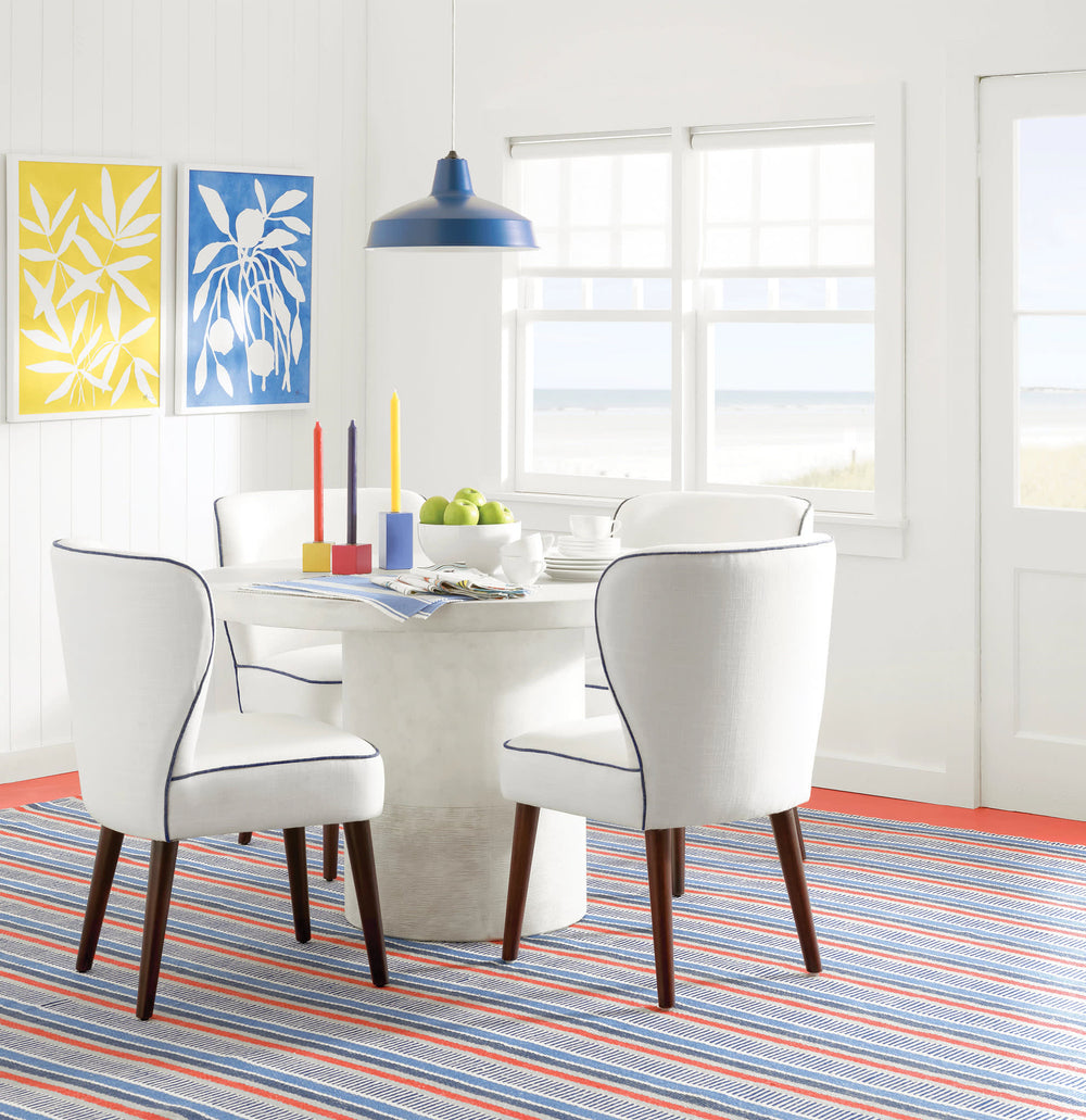 Always Greener Handwoven Indoor/Outdoor Rug | Blue/Red