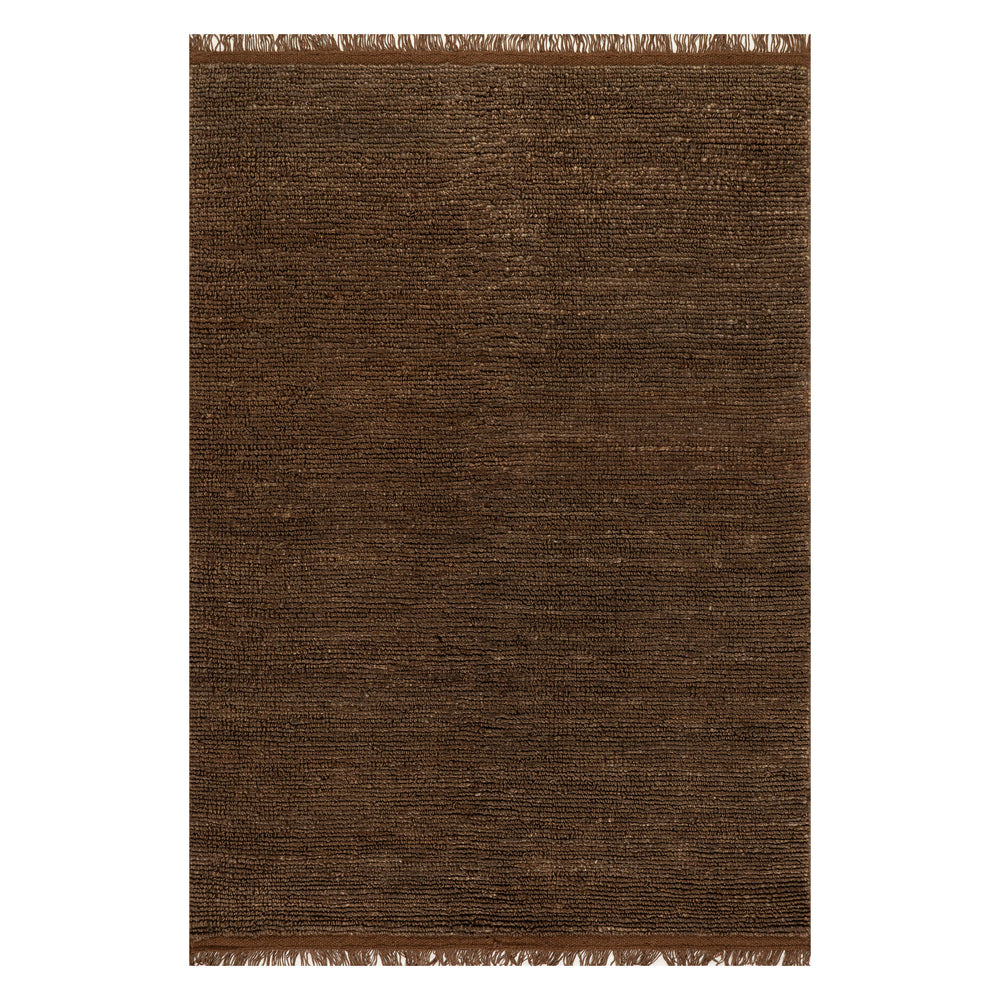 Varnu Textured Handmade Jute Rug | Brown