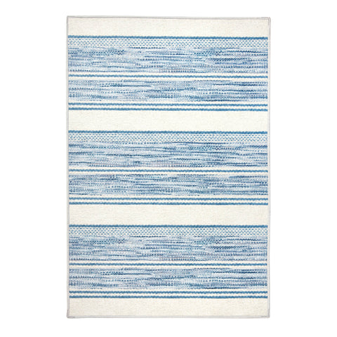 Ellington Stripe Machine Washable Rug | Blue