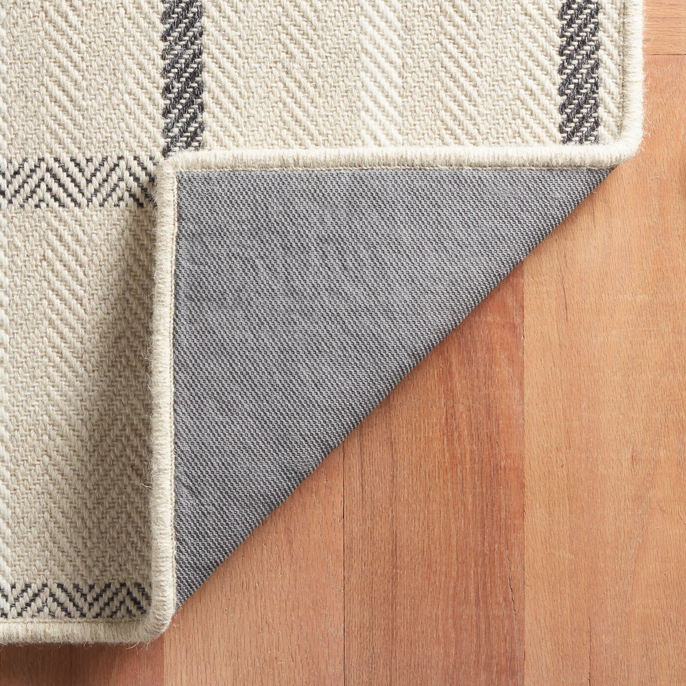Jackson Woven Wool Custom Rug | Beige/Charcoal