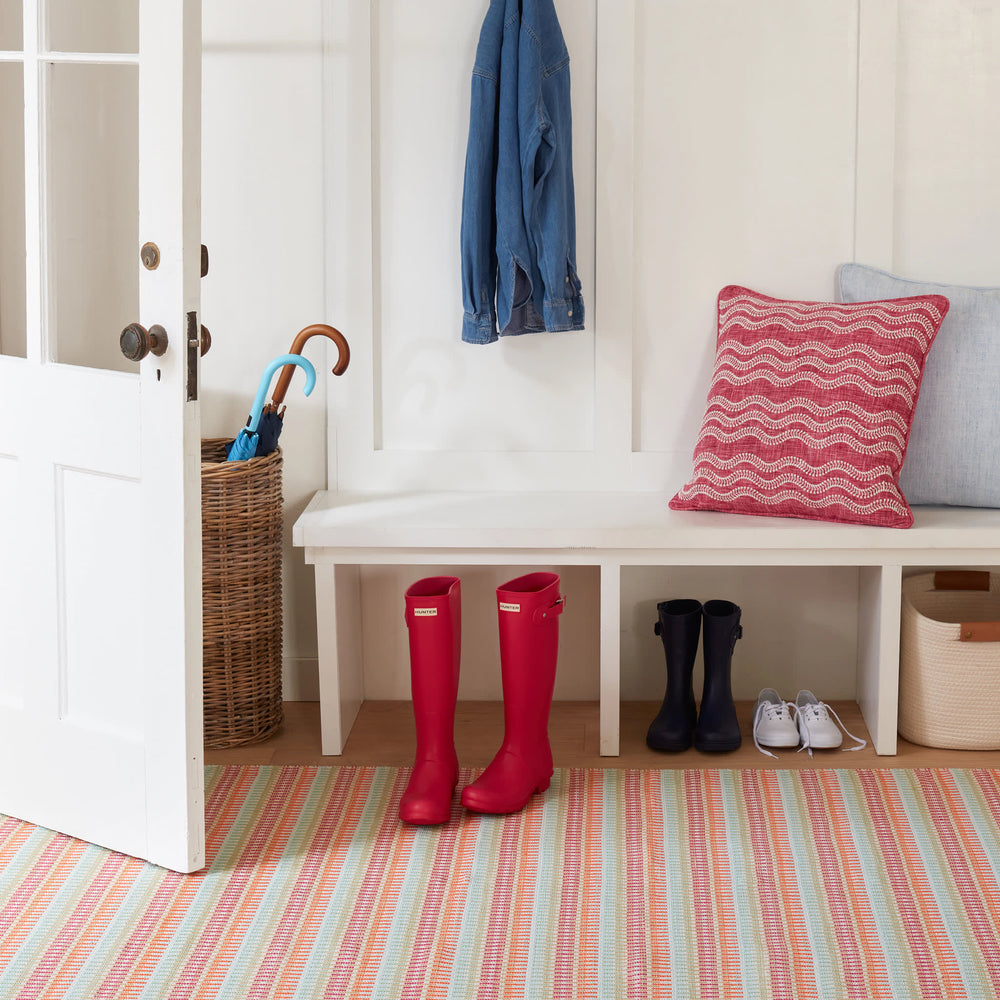 Candy Stripe Handwoven Indoor/Outdoor Rug | Multi
