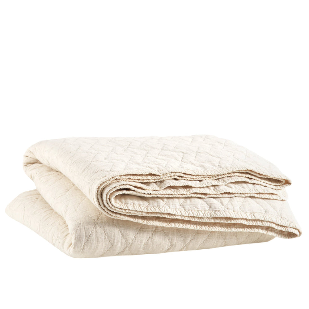 Birdie Quilted Coverlet | Natural