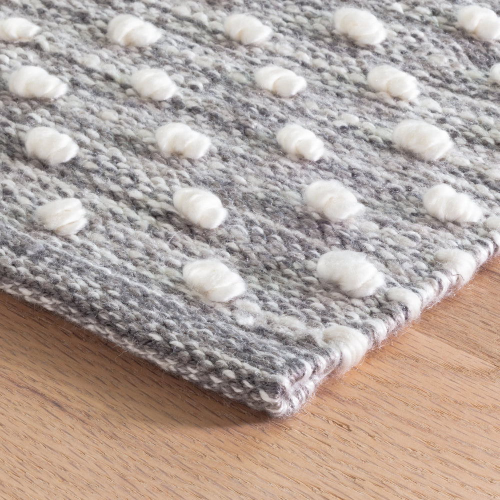 Hobnail Handwoven Performance Rug | Grey