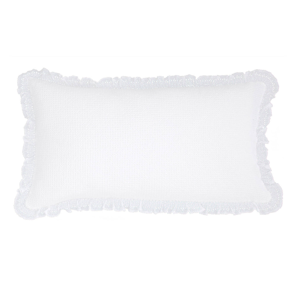Wruffle Matelasse Decorative Pillow Cover | White