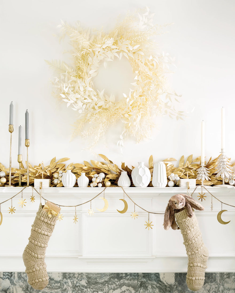 Champagne & Silver Ball Cluster Pick/Set of 5 | Neutral