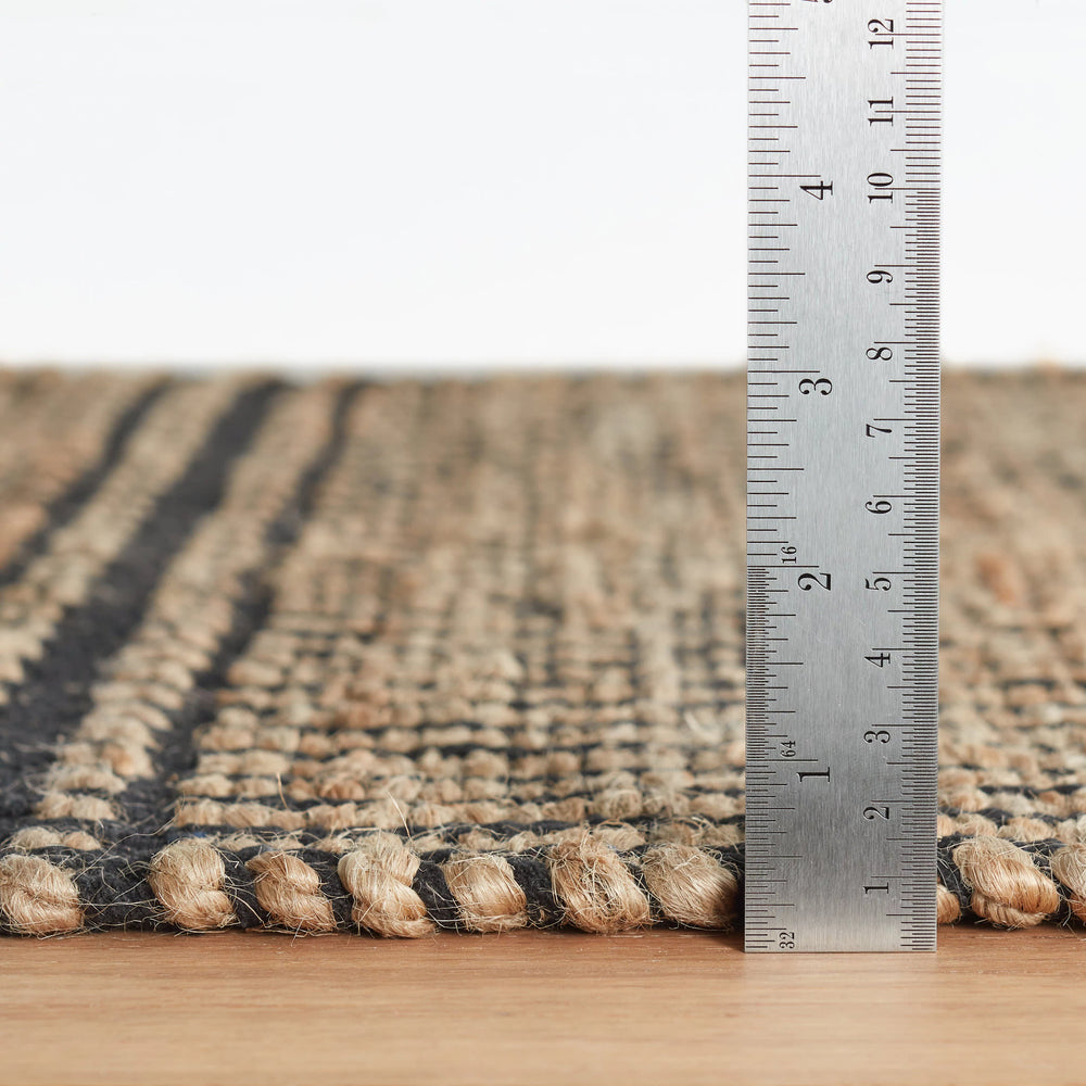 Arbor Handwoven Jute Rug | Black