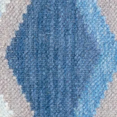 Safety Net Handwoven Wool Rug Swatch | Blue