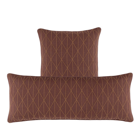 Adger Embroidered Decorative Pillow Cover | Russet