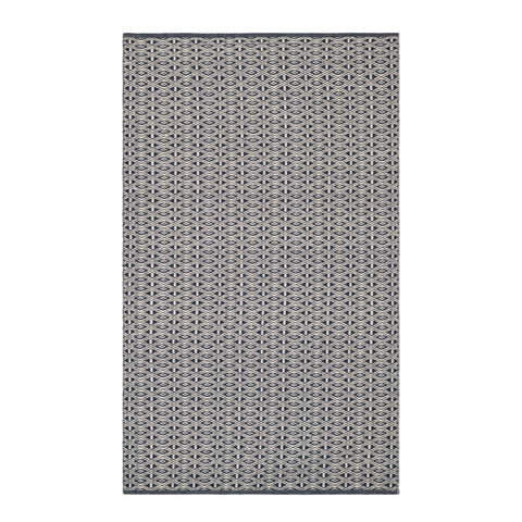 Bare Handwoven Cotton Rug | Blue