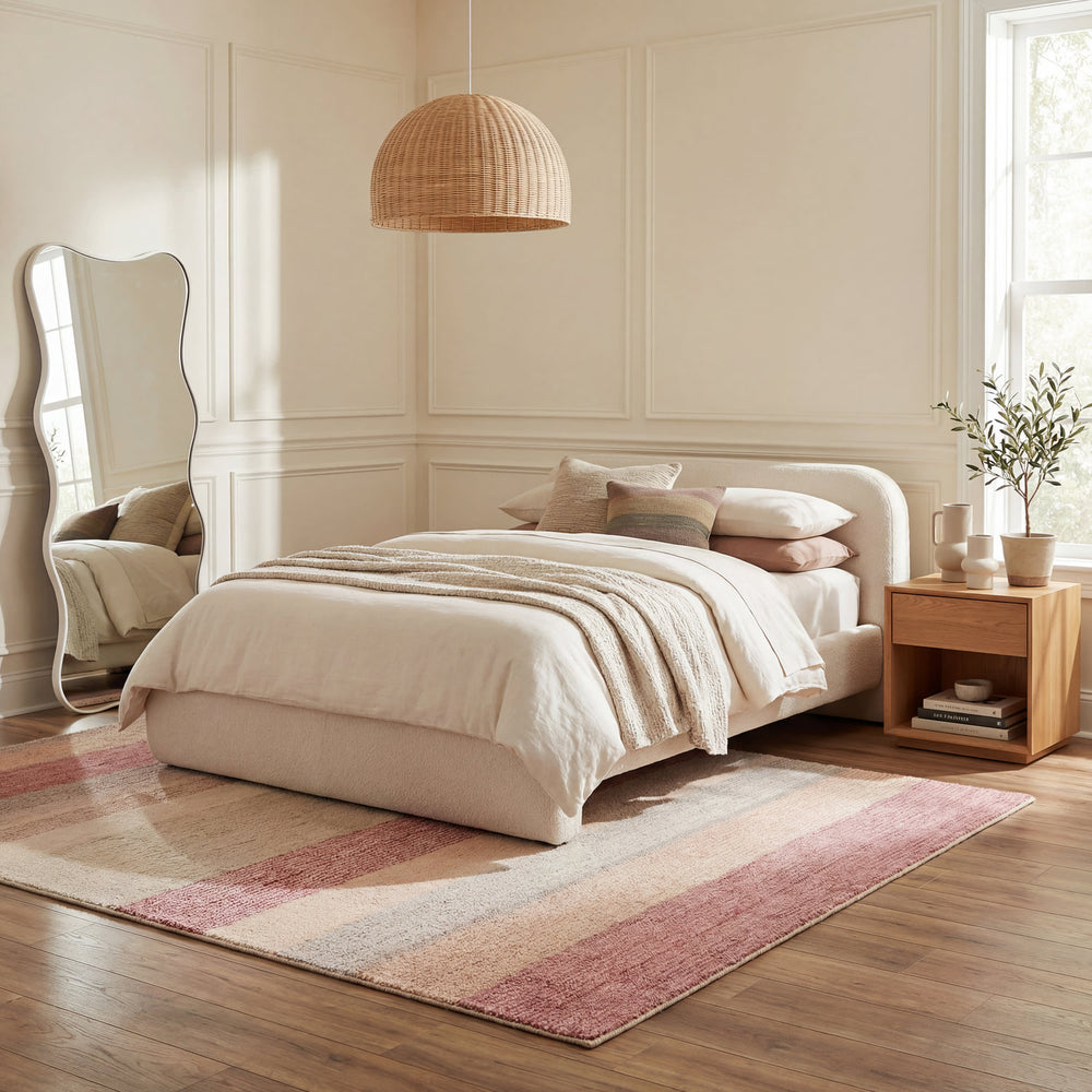 Noa Modern Striped Washable Rug | Multicolor