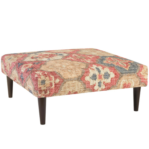 Pali Custom Rug Ottoman | Multi