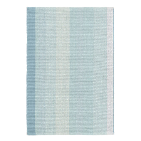 Shore Stripe Handwoven Cotton Rug | Sky Blue