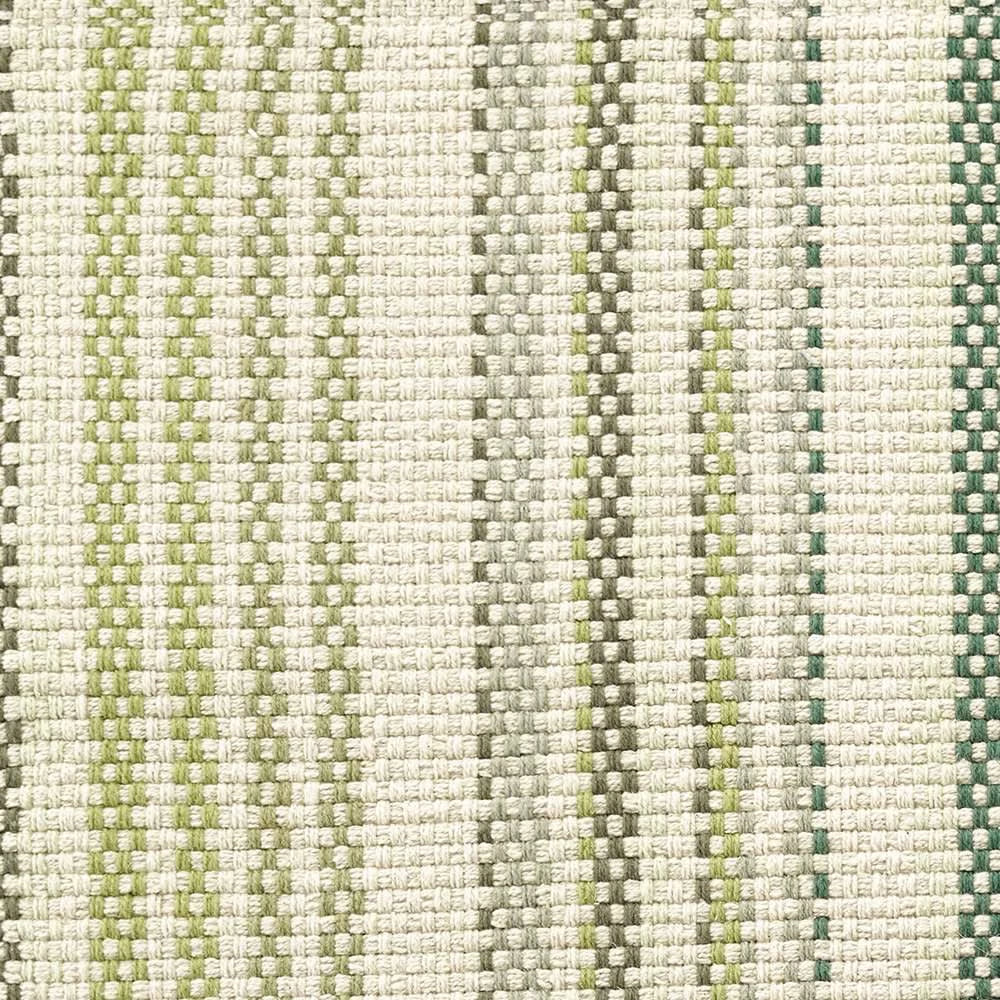 Oslo Stripe Handwoven Cotton Rug Swatch | Green