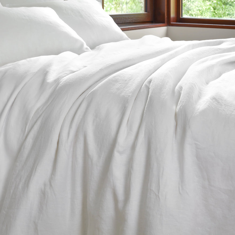 Lush Linen Duvet Cover | White