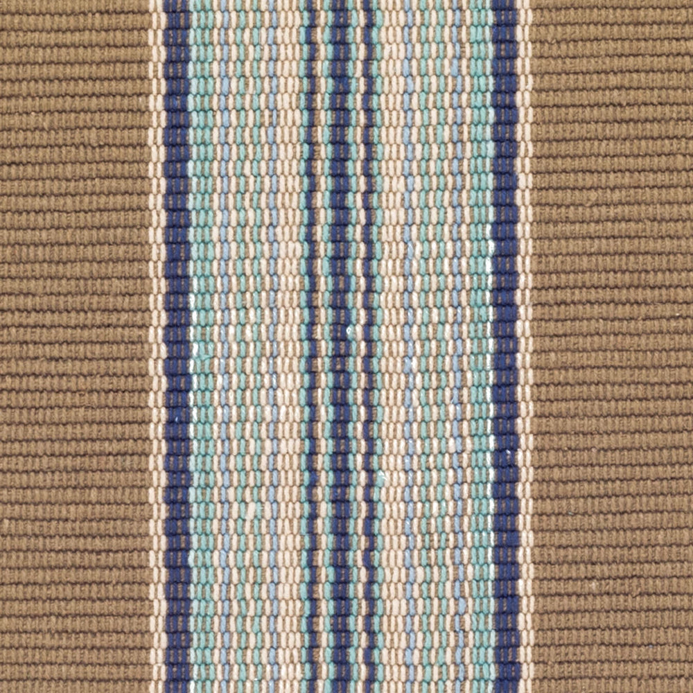 Heron Stripe Handwoven Indoor/Outdoor Rug Swatch | Blue