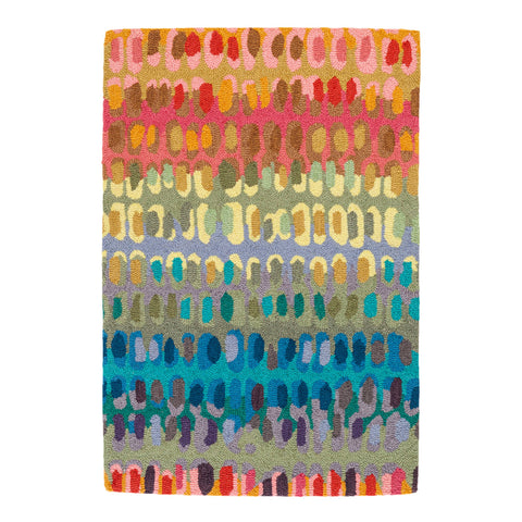 Paint Chip Hand Micro Hooked Wool Rug | Multi