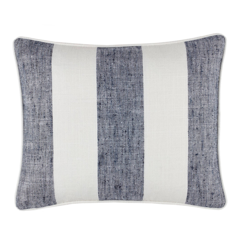Awning Stripe Indoor/Outdoor Decorative Pillow Cover | Navy