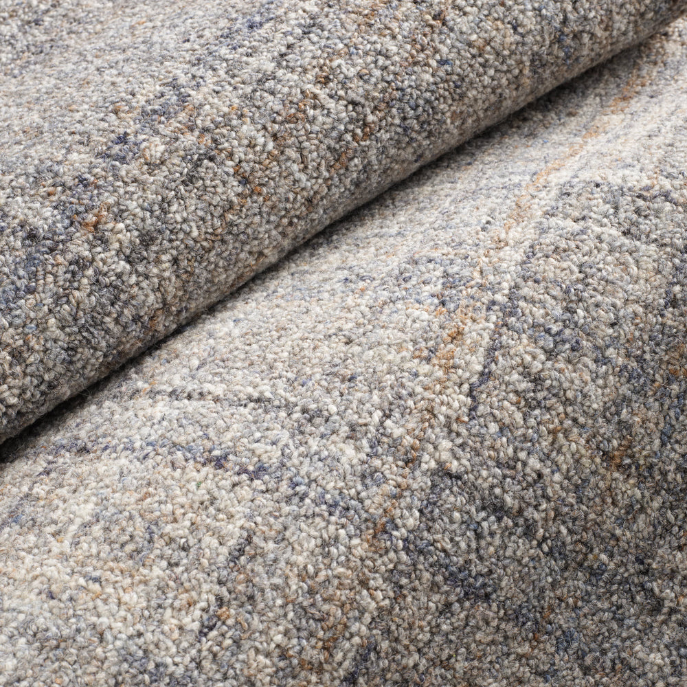 Harris Hand Micro Hooked Wool Rug | Blue/Brown