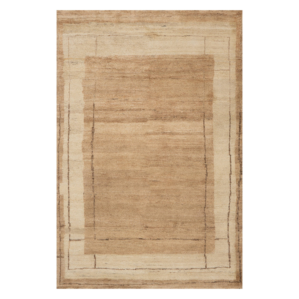 Mela Modern Bordered Rug | Brown