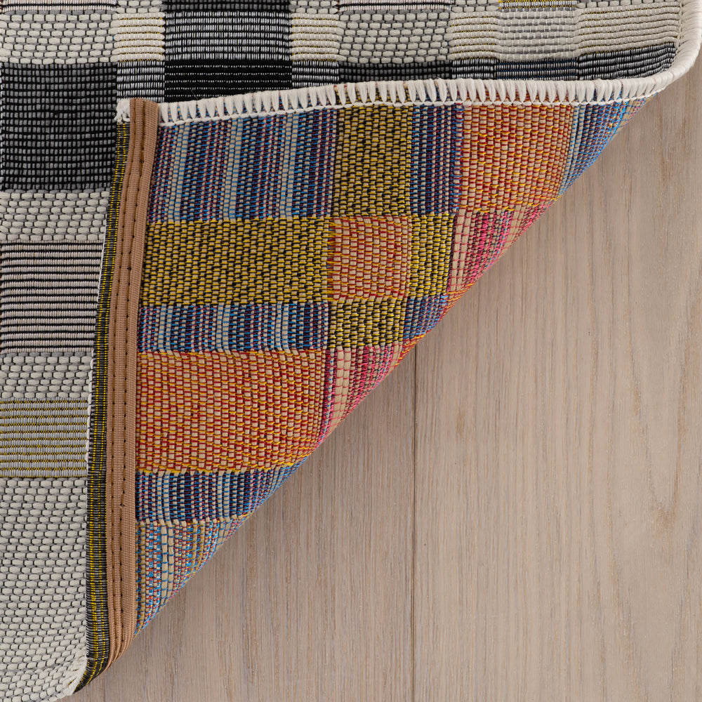 Mesael Modern Plaid Indoor Rug | Blue