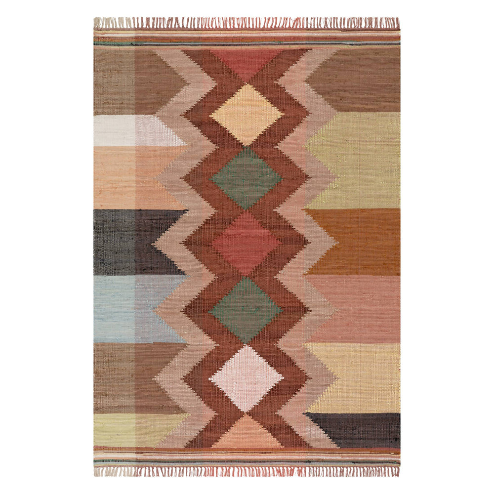 Solmira Southwestern Handmade Cotton Rug | Multicolor