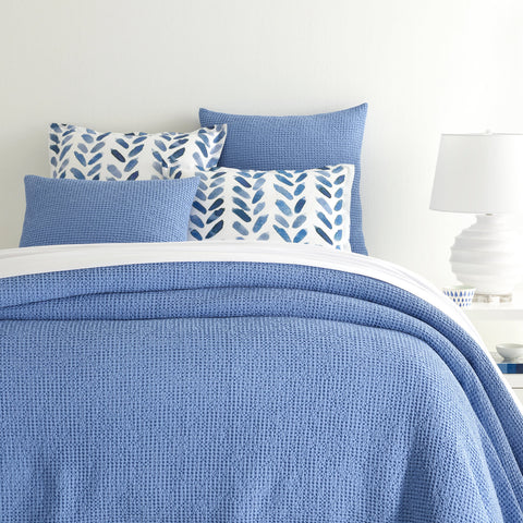 Bubble Matelasse Coverlet | French Blue