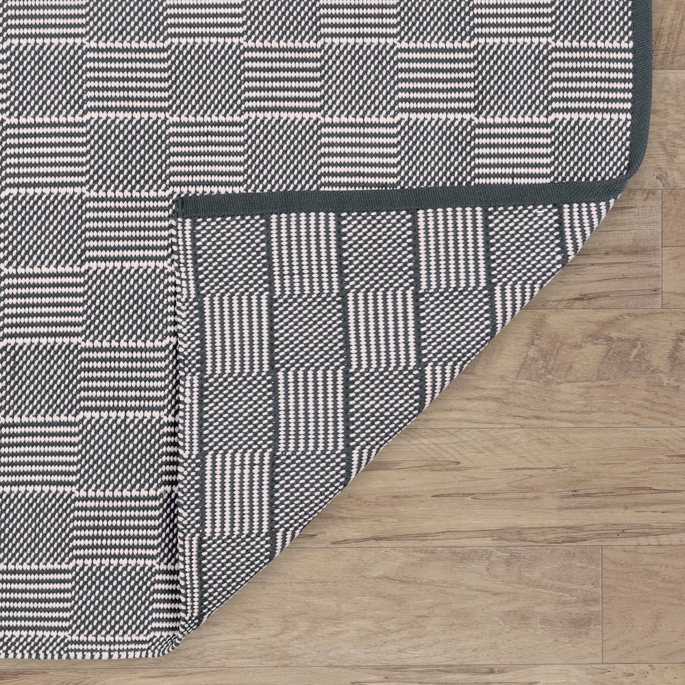 Squares Handwoven Indoor/Outdoor Rug | Grey